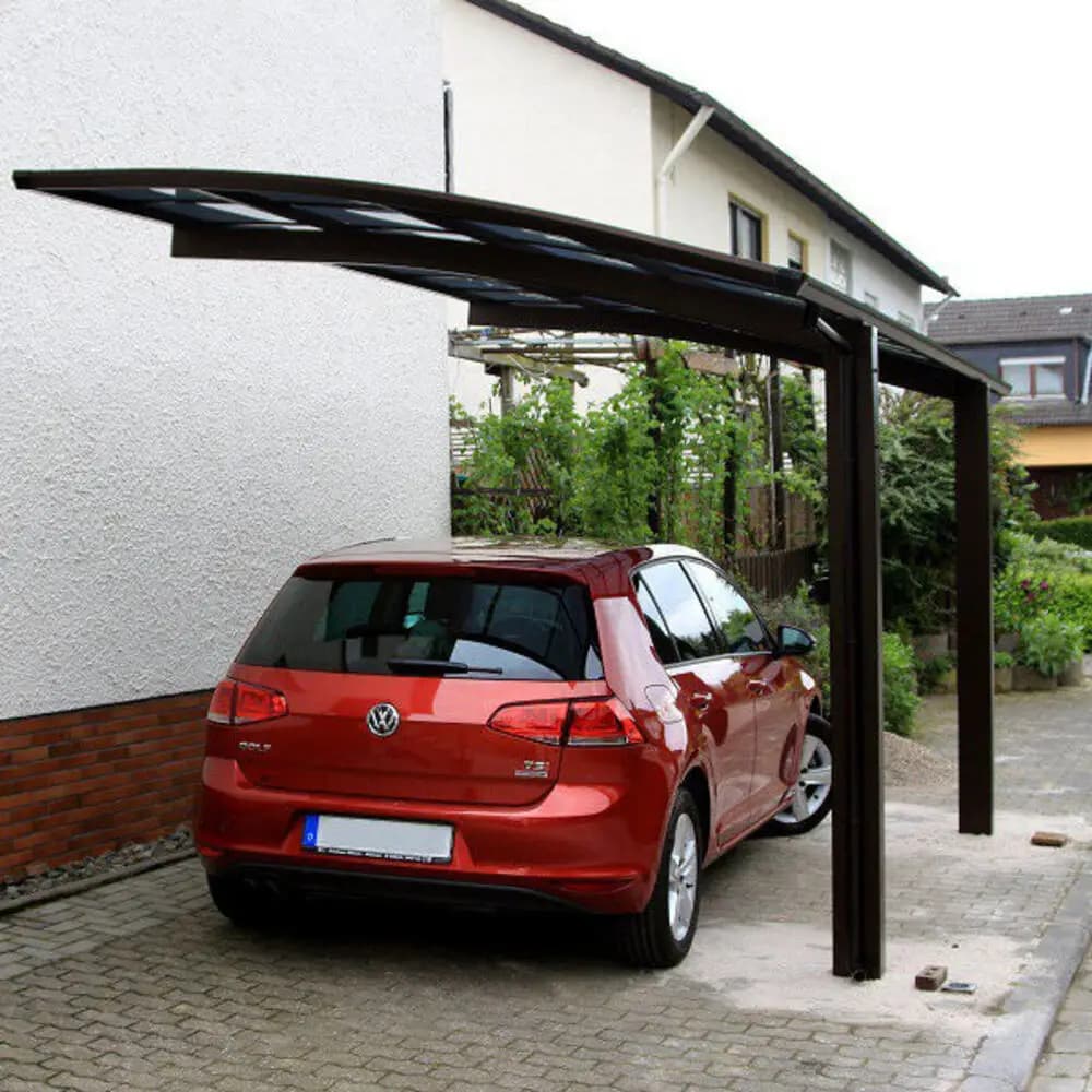 Auvent de protection anti-UV en polycarbonate, abri robuste en aluminium pour voiture, protection contre toutes les intempéries, couverture d'entrée