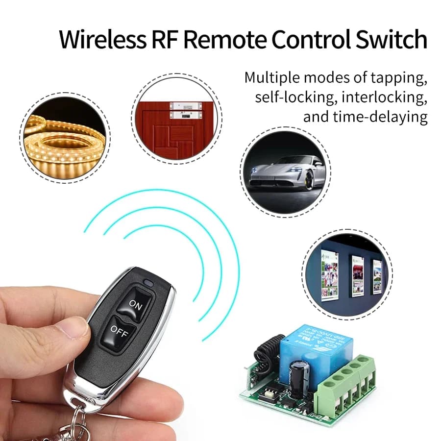 10A relais récepteur Mini Module télécommande f 433Mhz universel porte