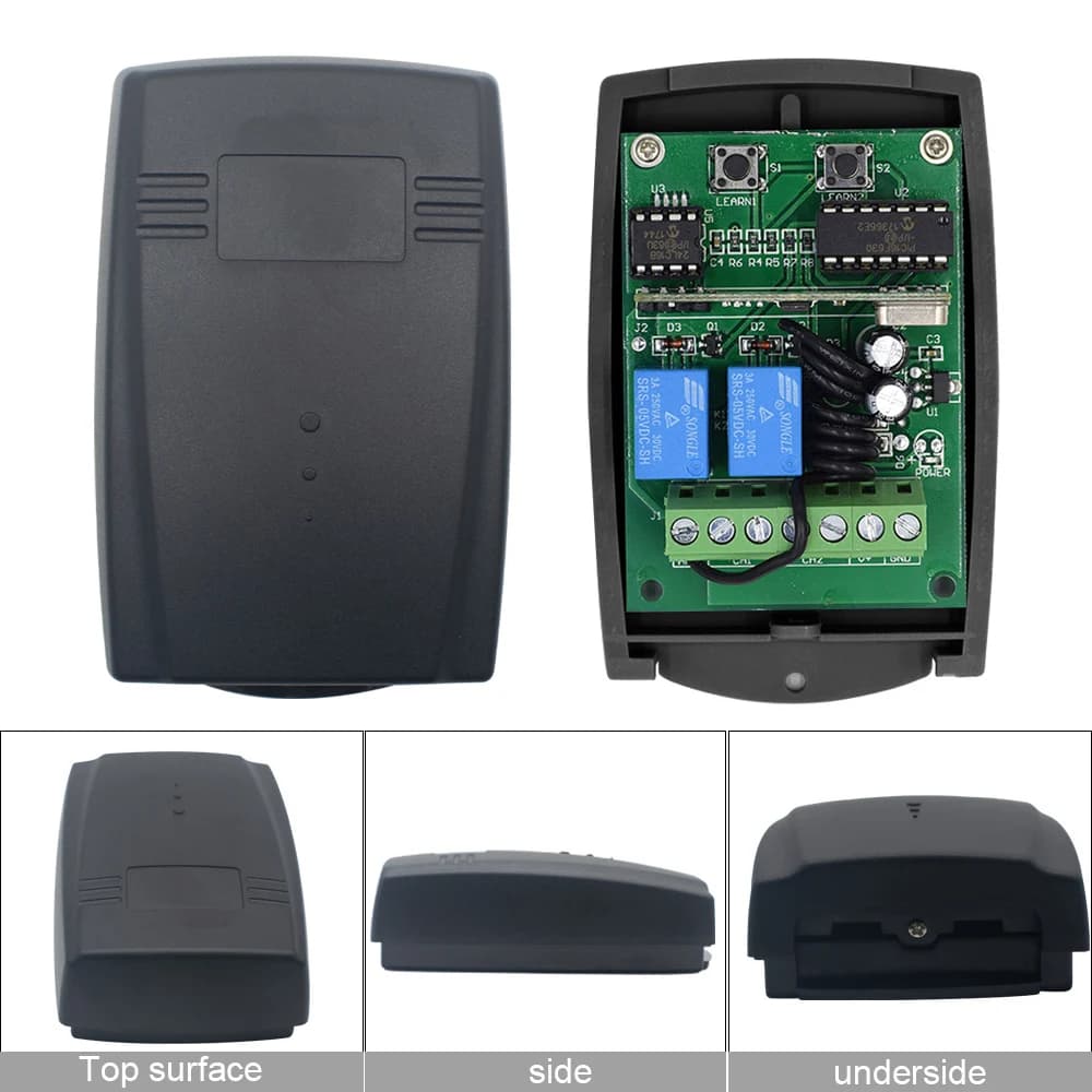 2CH SCS SENTINEL Gate Control Récepteur de garage 433mhz Universal Rolling Code Transmitter Ouvre-porte Contrôleur 12V 24V