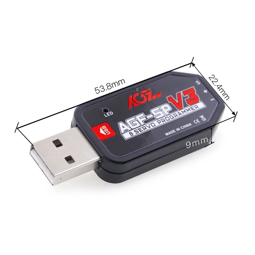 Carte AGF-SPV3 de programme d'USB d'AGFrc utilisée à sœur les paramètres du servo programmable