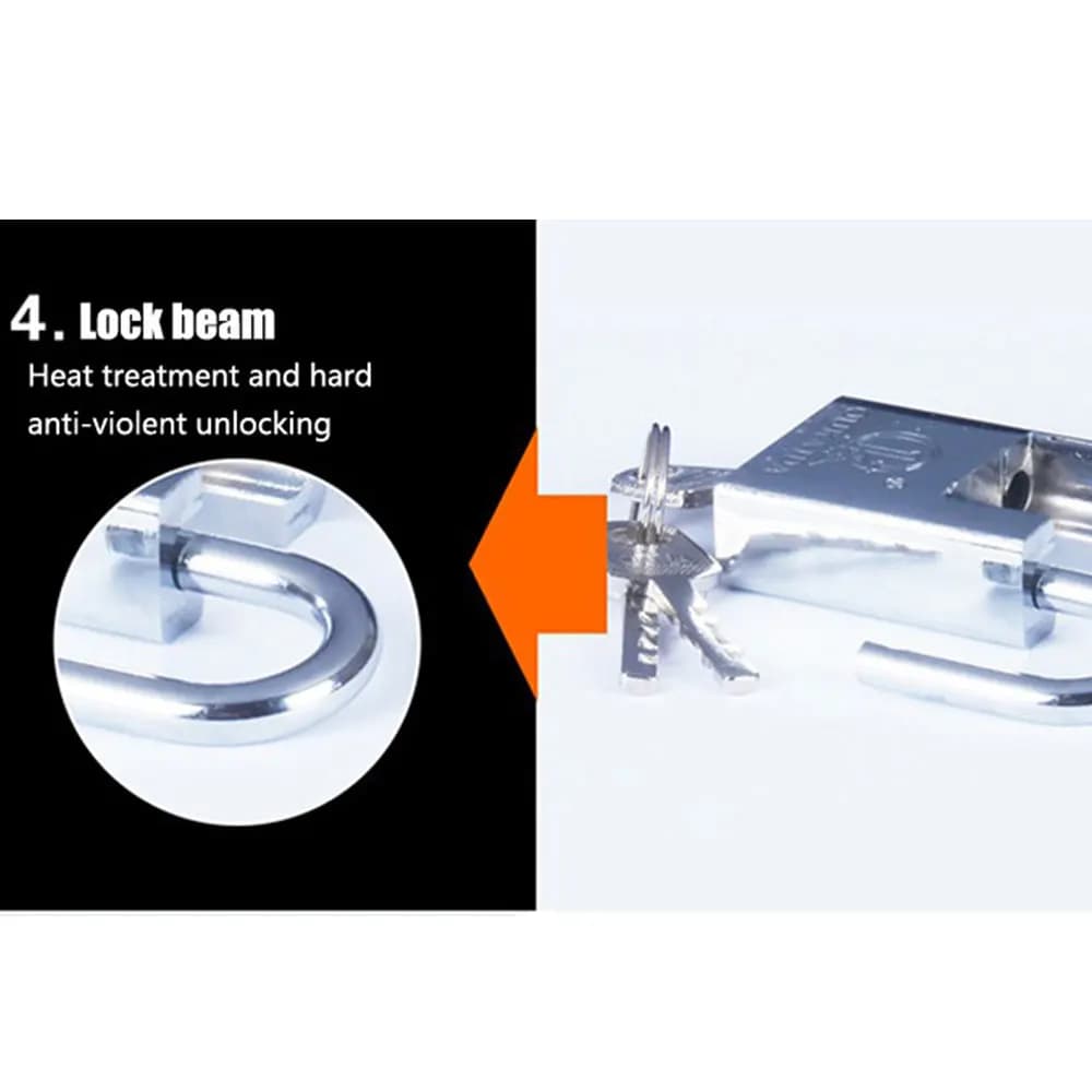 Verrou de cadenas à clé avec une clé ou 3 clés, pour Garage, vélo, 7 modèles