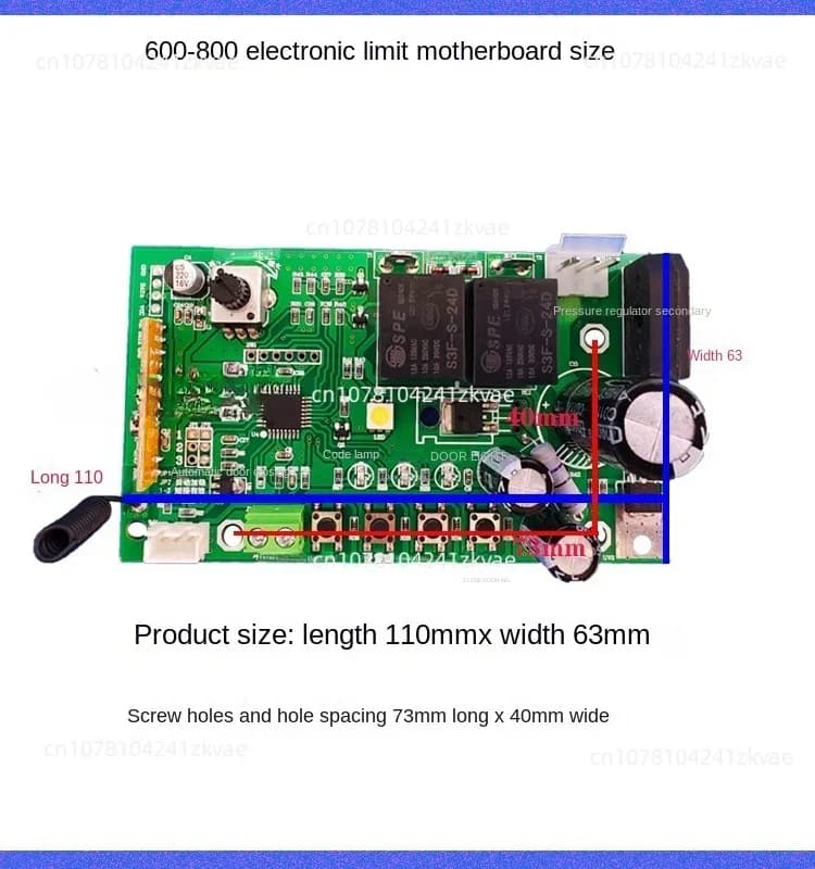 Carte principale de porte de garage à limite électronique universelle