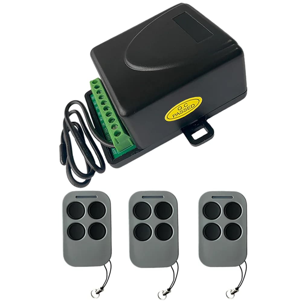 Moteur d'ouverture de portail coulissant automatique avec télécommande à code tournant HCS301 JJ-RC-SM12