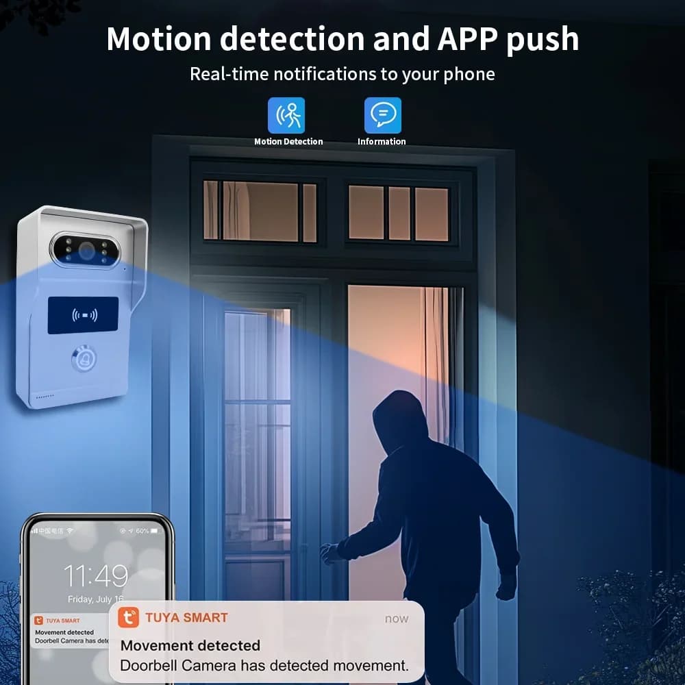 ANJIELO 1080P Tuya système d'interphone vidéo IP 10 pouces écran tactile Wifi POE sonnette filaire pour Villa contrôle d'accès RFID plat