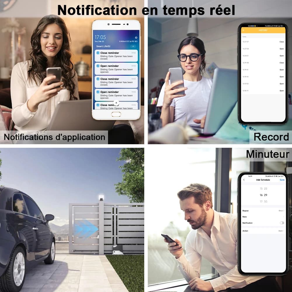 WiFi porte coulissante ouvre-moteur contrôleur commutateur Tuya vie intelligente ouverture maison à distance Alexa
