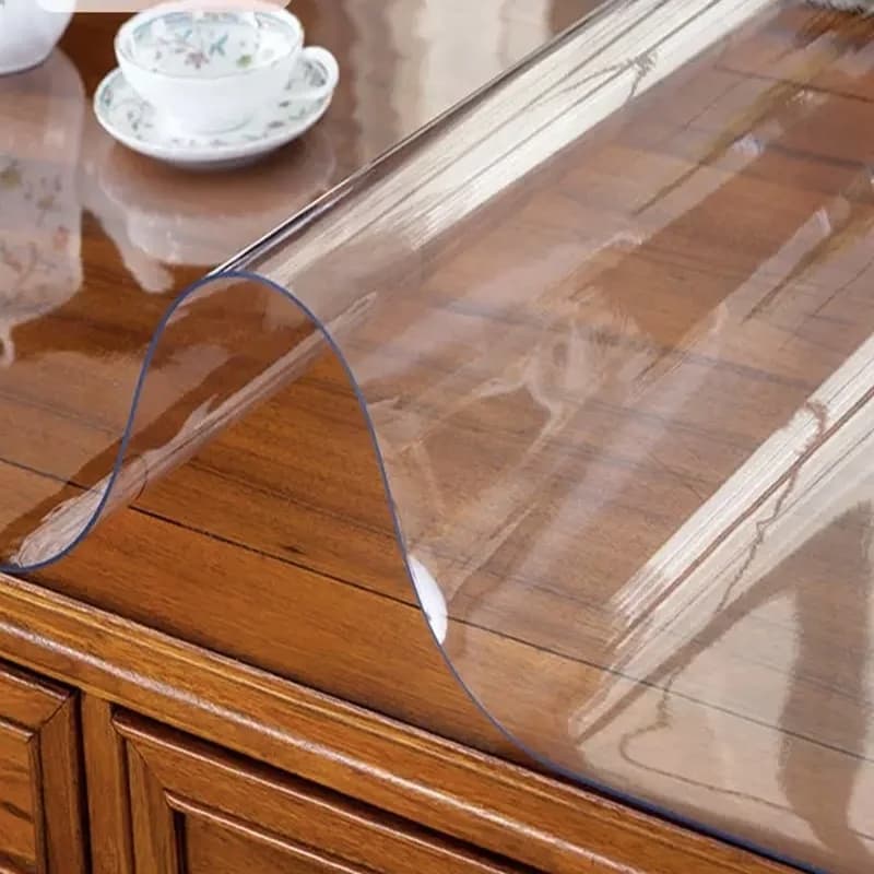 Couverture de Table en PVC, tapis de Table en plastique transparent, imperméable, résistant à l'huile, résistant à la chaleur, facile à nettoyer, protecteur de Surface antidérapant pour toutes les tab