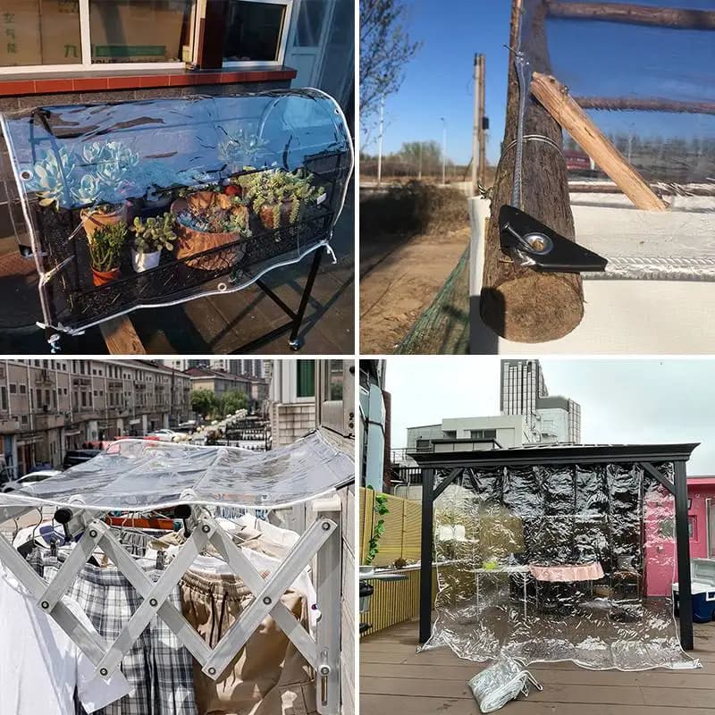 TarLII-Pergola imperméable en PVC transparent