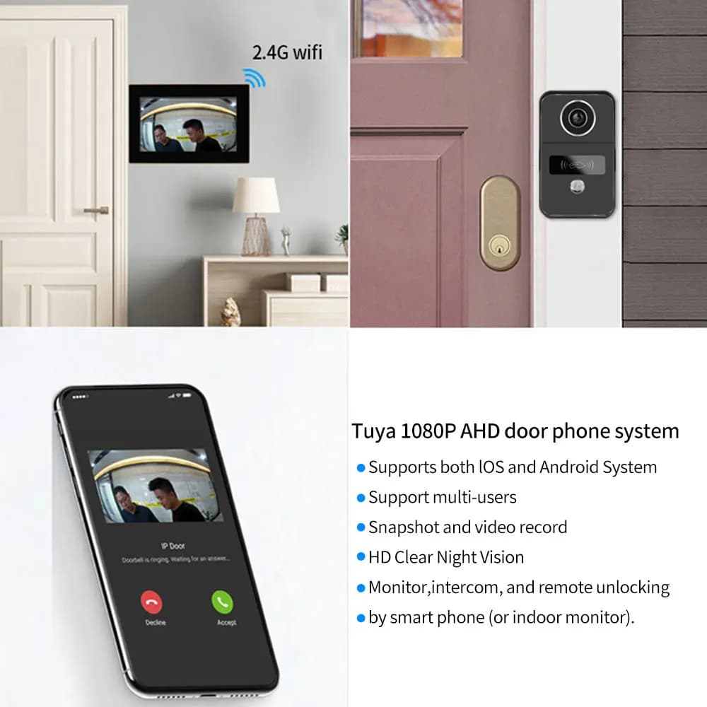 Système de sonnette de porte Tuya Smart Home