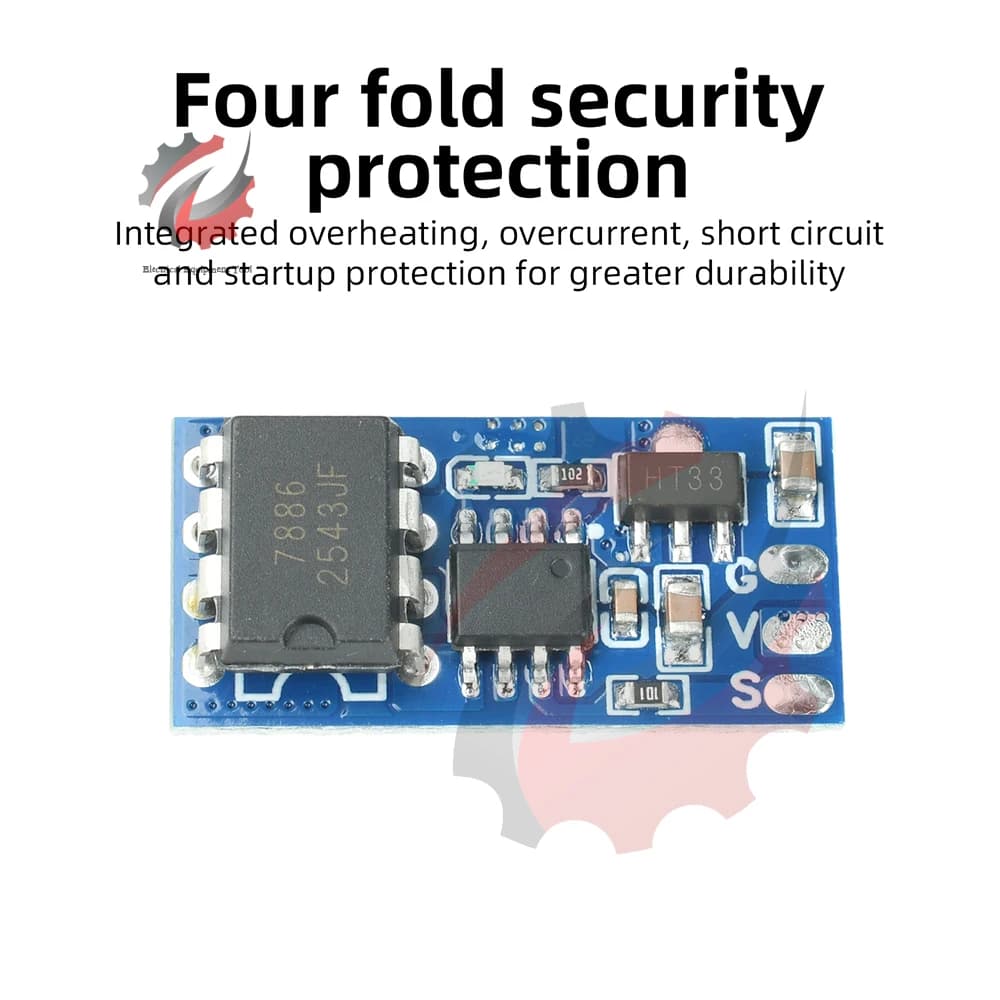 Contrôleur de voiture RC compact et léger 2S 3S 7.5A avec frein, ESC brossé bidirectionnel, protection quadruple sécurité