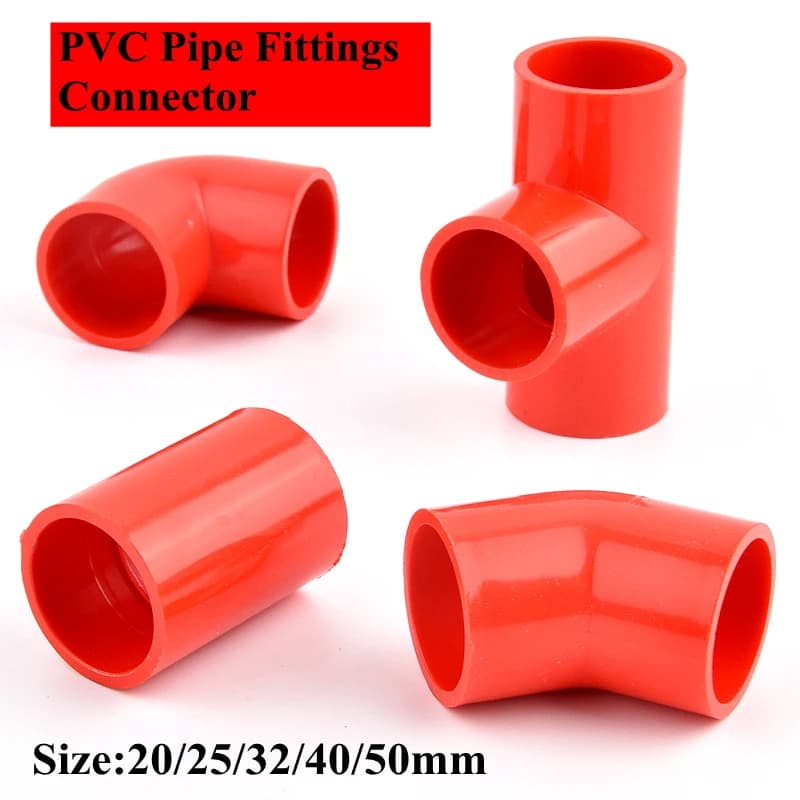 Raccord de tuyau en PVC rouge