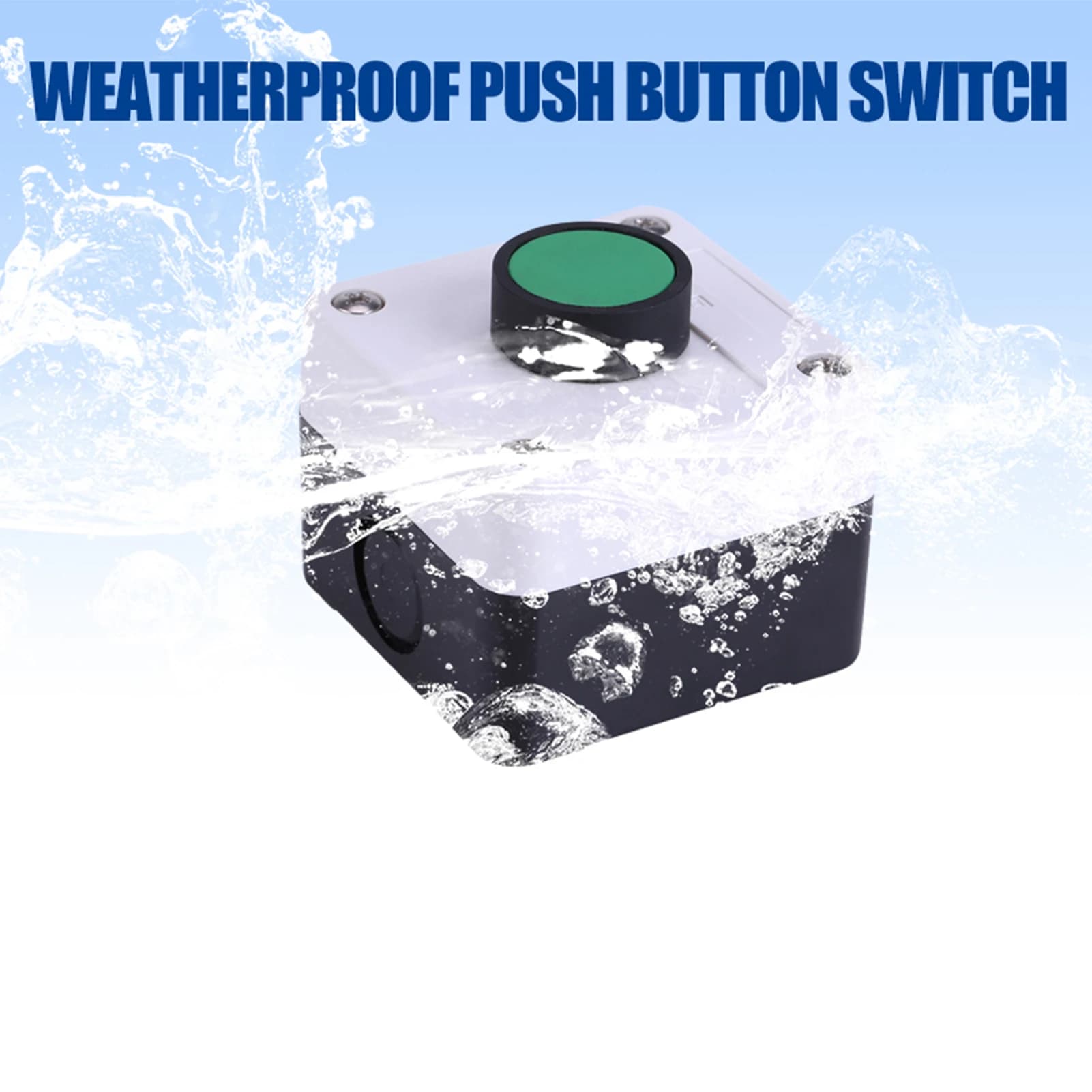 Interrupteur à bouton-poussoir vert IP54, résistant aux intempéries, boîte de commande à un bouton pour ouvre-porte ABS
