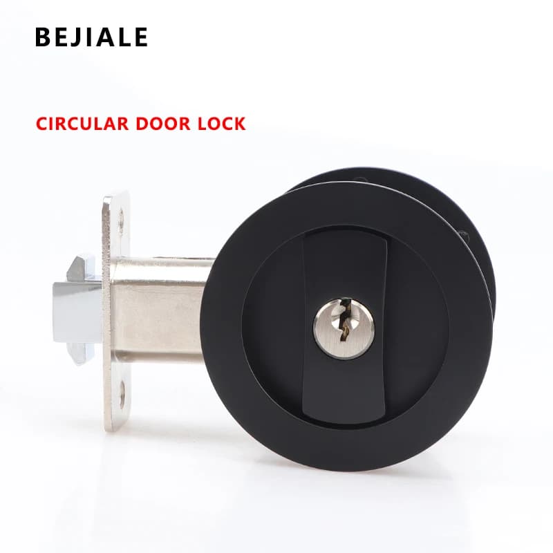 Serrure de porte coulissante noire