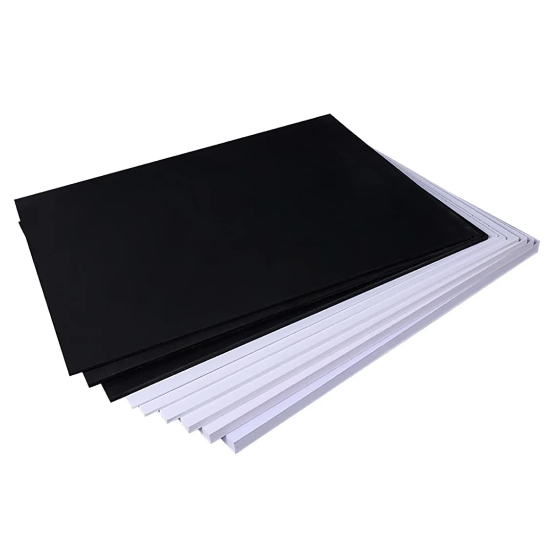Panneau de mousse PVC blanc/noir