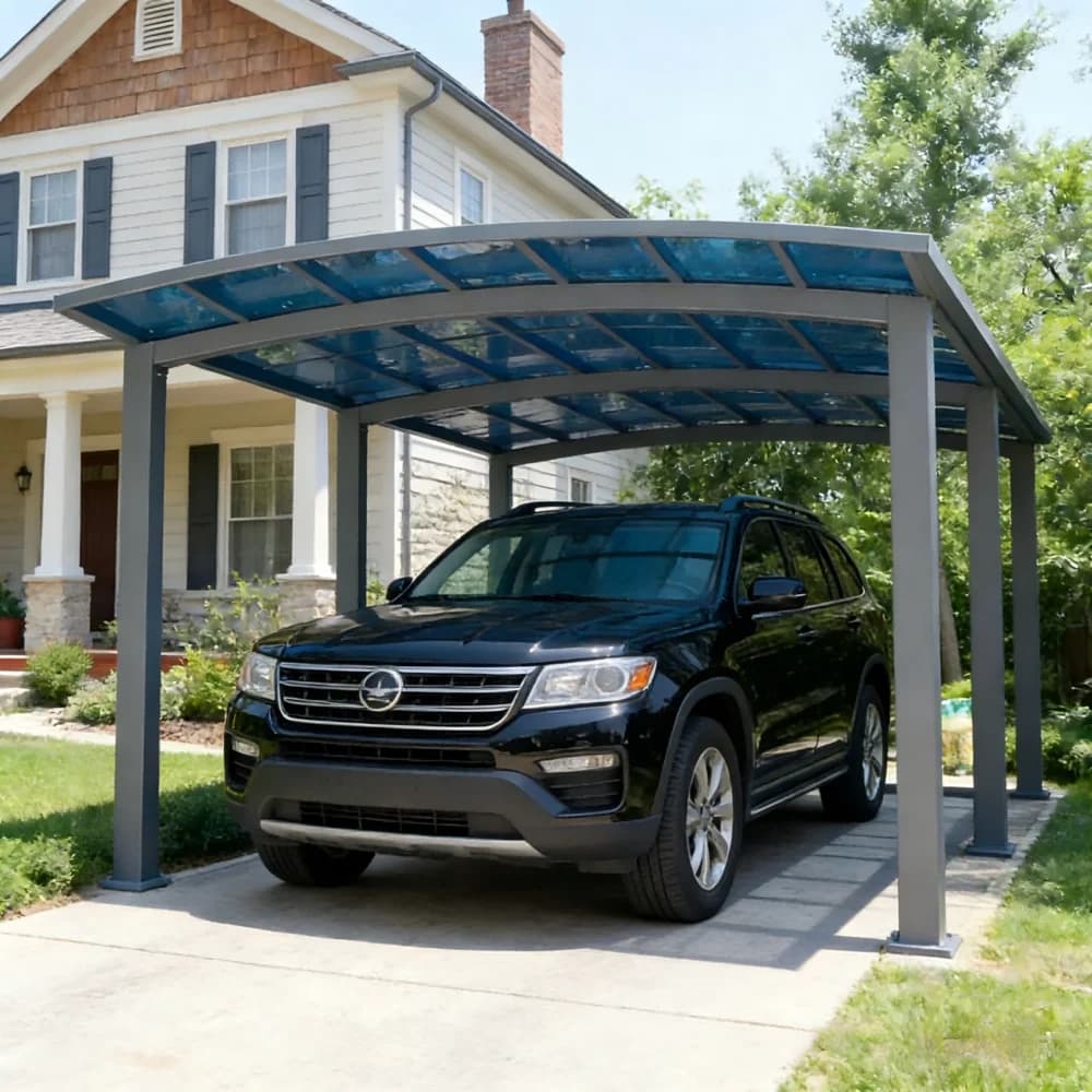 Auvent de protection anti-UV en polycarbonate, abri robuste en aluminium pour voiture, protection contre toutes les intempéries, couverture d'entrée