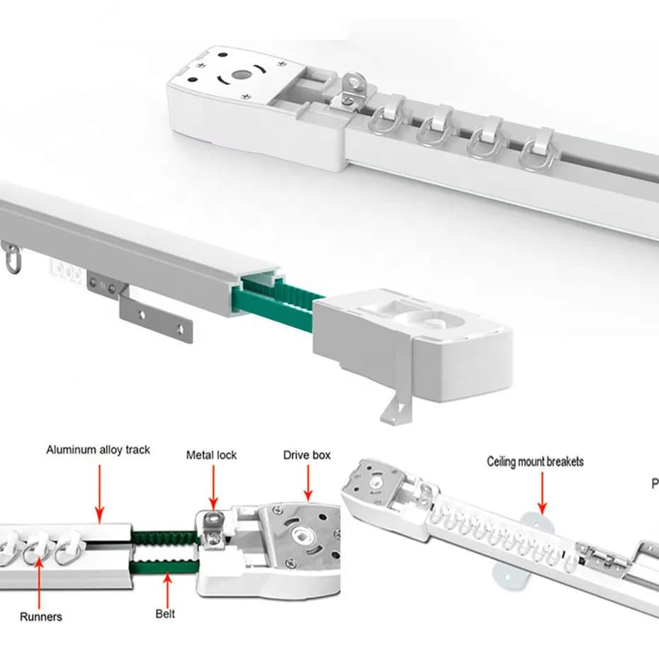 Moteur de rideau intelligent électrique Tuya Zigbee, rail motorisé pour rideau, support Yande XAlice Alexa Google Assist Smart Home