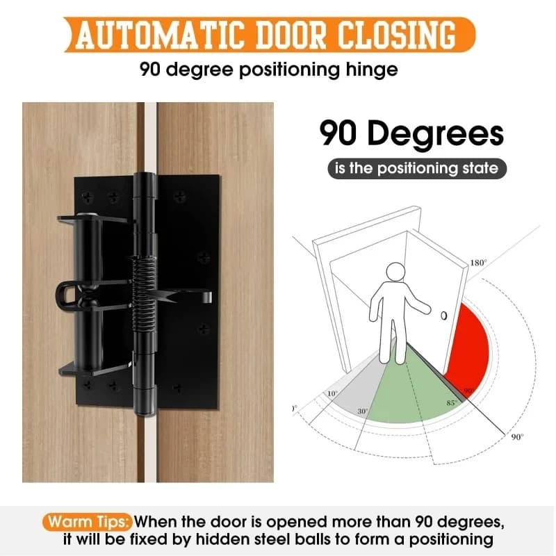 Nouveau ferme-porte automatique robuste 3 en 1