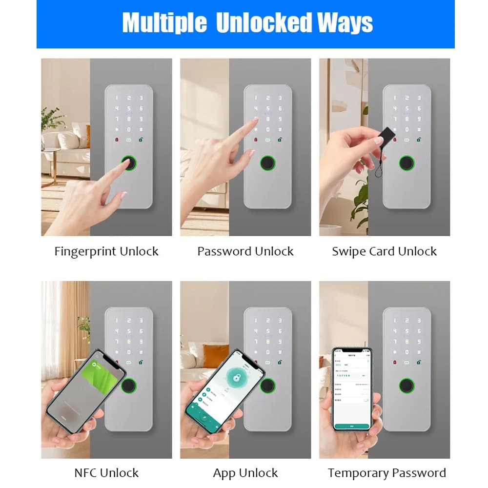 YiHESZ serrure de porte avec mot de passe par empreinte digitale 433Mhz télécommande