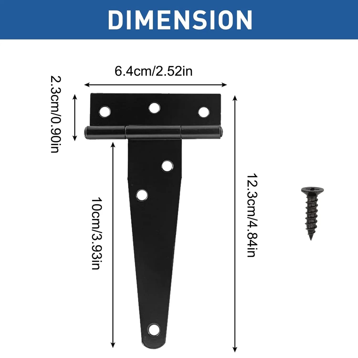 Charnières de porte en forme de T robustes