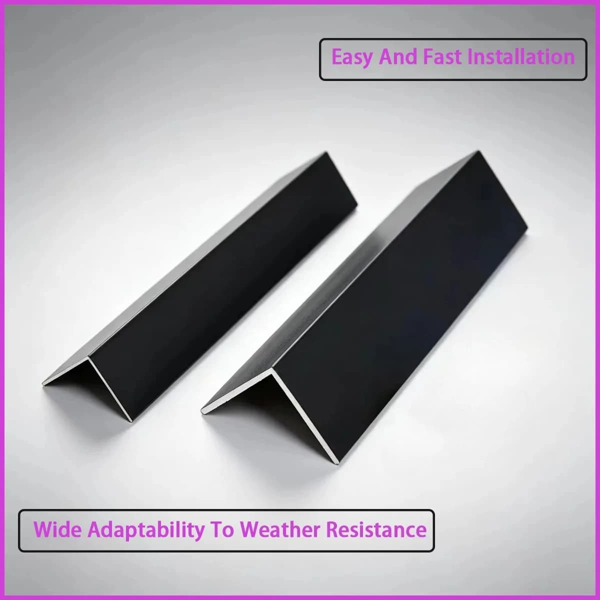Cornière en aluminium noir en forme de L