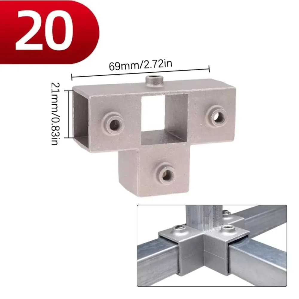 Tube carré 20x20mm, tube carré en alliage d'aluminium 25x25mm