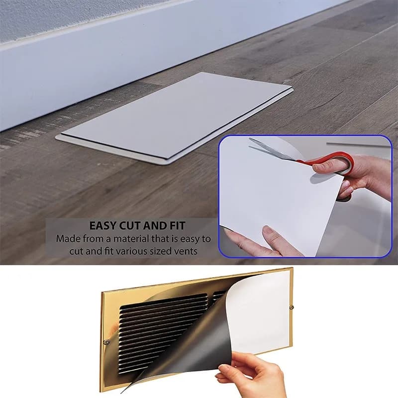 Couvercles de Ventilation magnétiques puissants, 3 pièces, pour sol de la maison, registres d'air Standard, Grille de Ventilation, feuille magnétique Flexible, dispositif domestique
