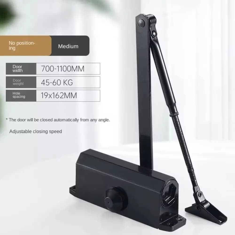 Nouveau Ferme-porte automatique vitesse réglable 25KG à 85KG support de protection tampon de fermeture souple