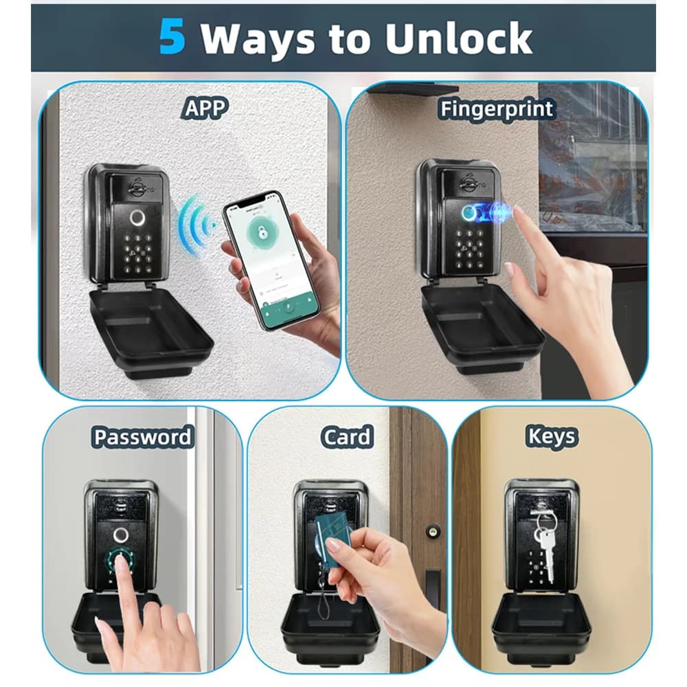 Tuya – boîte à clés intelligente Bluetooth, étanche IP65, protection de sécurité extérieure, boîte antivol murale pour le stockage des clés