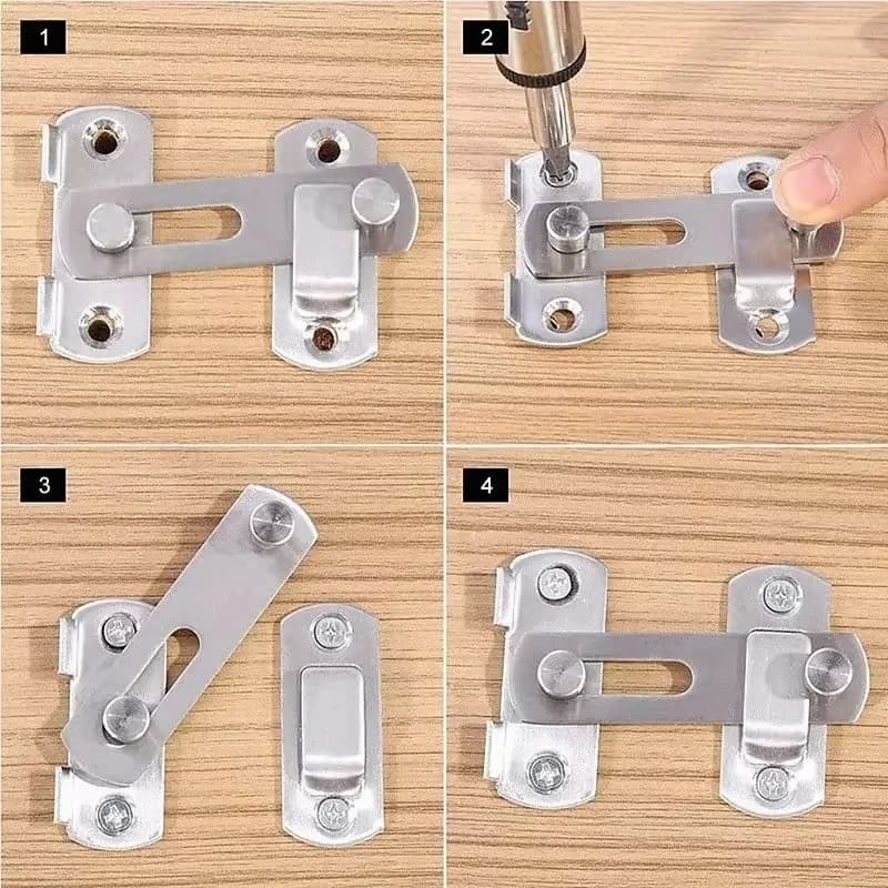 Verrou de porte de grange coulissant en acier inoxydable