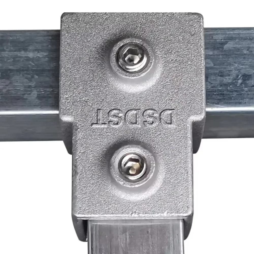 Connecteur carré à trois voies pour tubes carrés 20x20mm