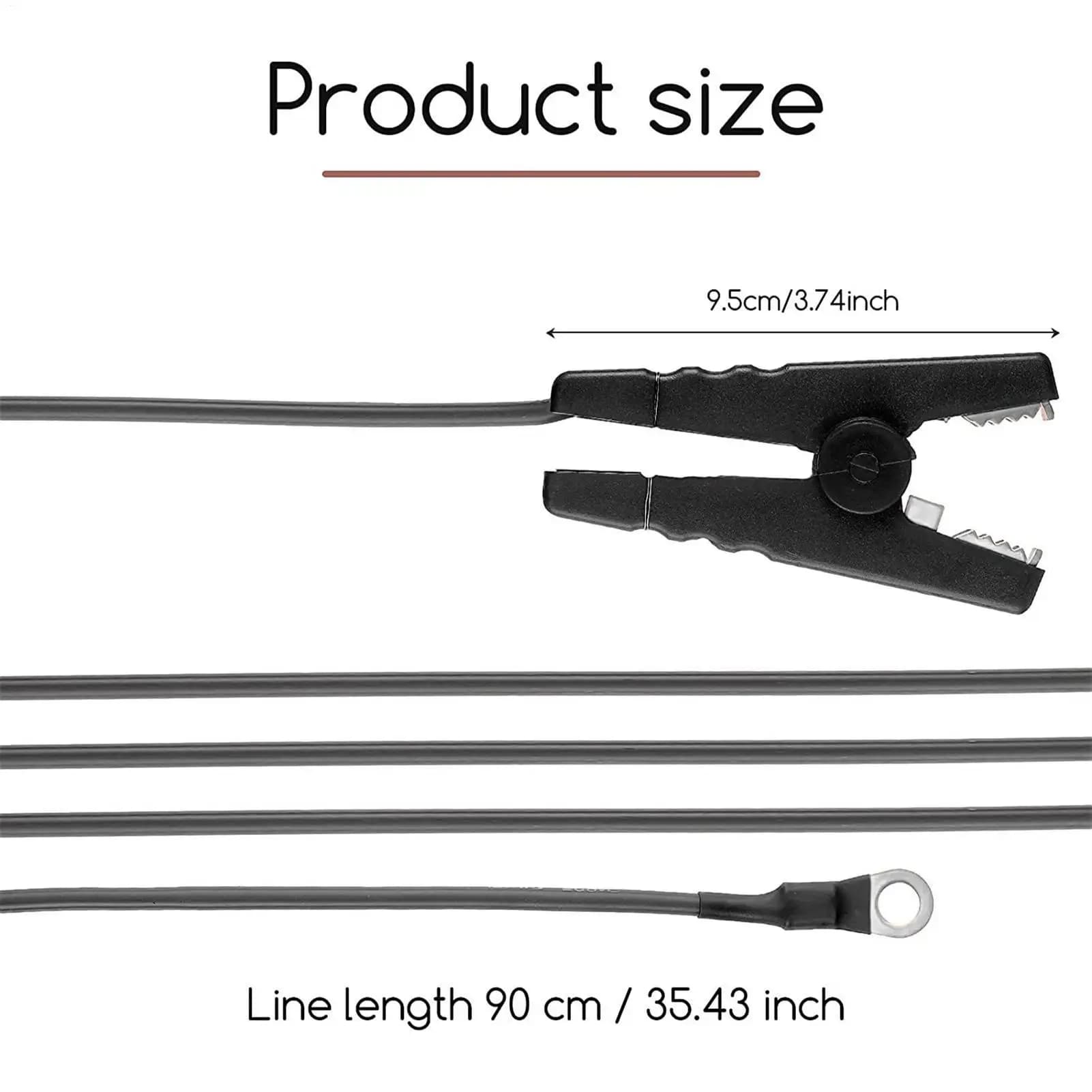 Câble de raccordement pour clôture électrique avec pinces crocodile