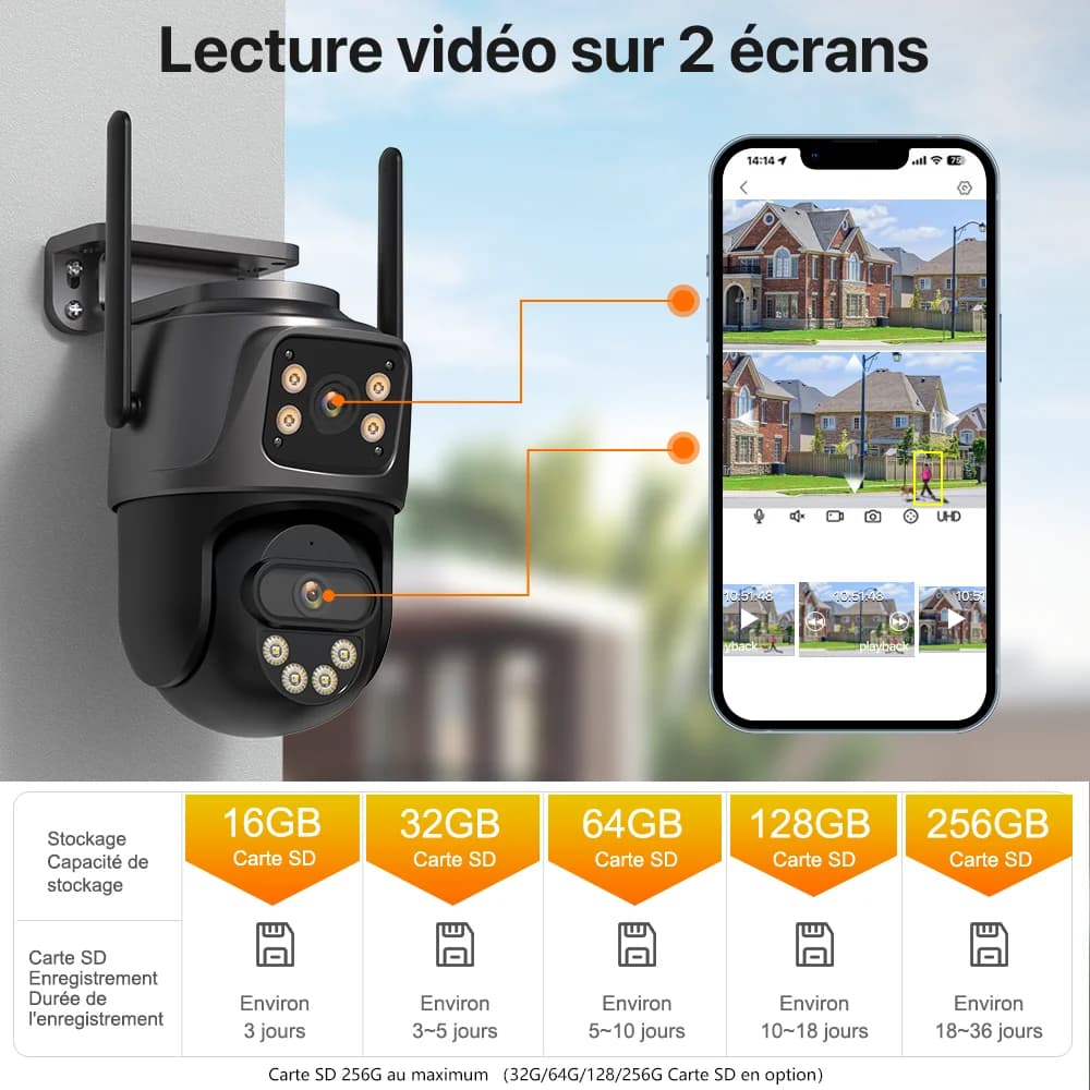 Caméra IP 6K 9MP HD WiFi