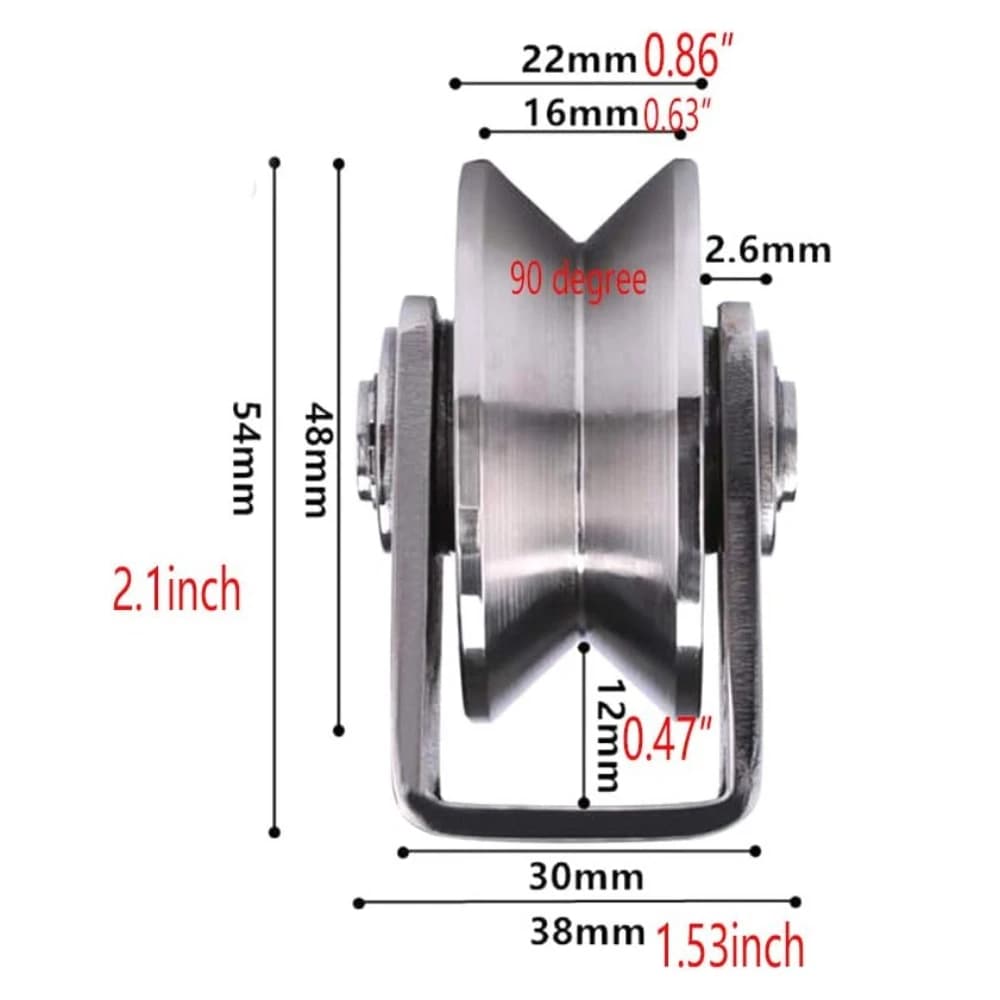 RapDuty-Roulettes de porte marketen acier inoxydable 304