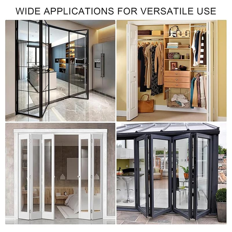 Kit complet de quincaillerie pour porte pliante pour placard coulissant – Supports essentiels