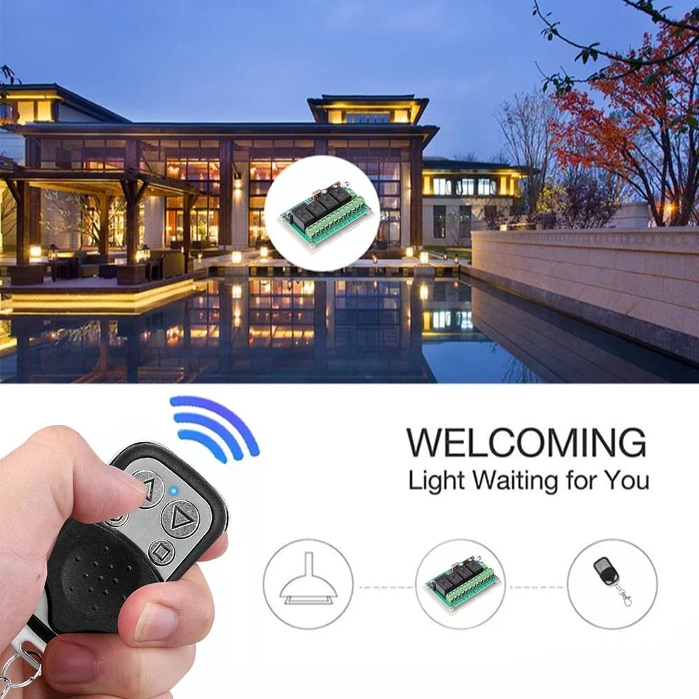 433MHz copie à distance 4 boutons Clone télécommande transmetteur sans fil pour porte de Garage porte électrique RF contrôleur clé de verrouillage