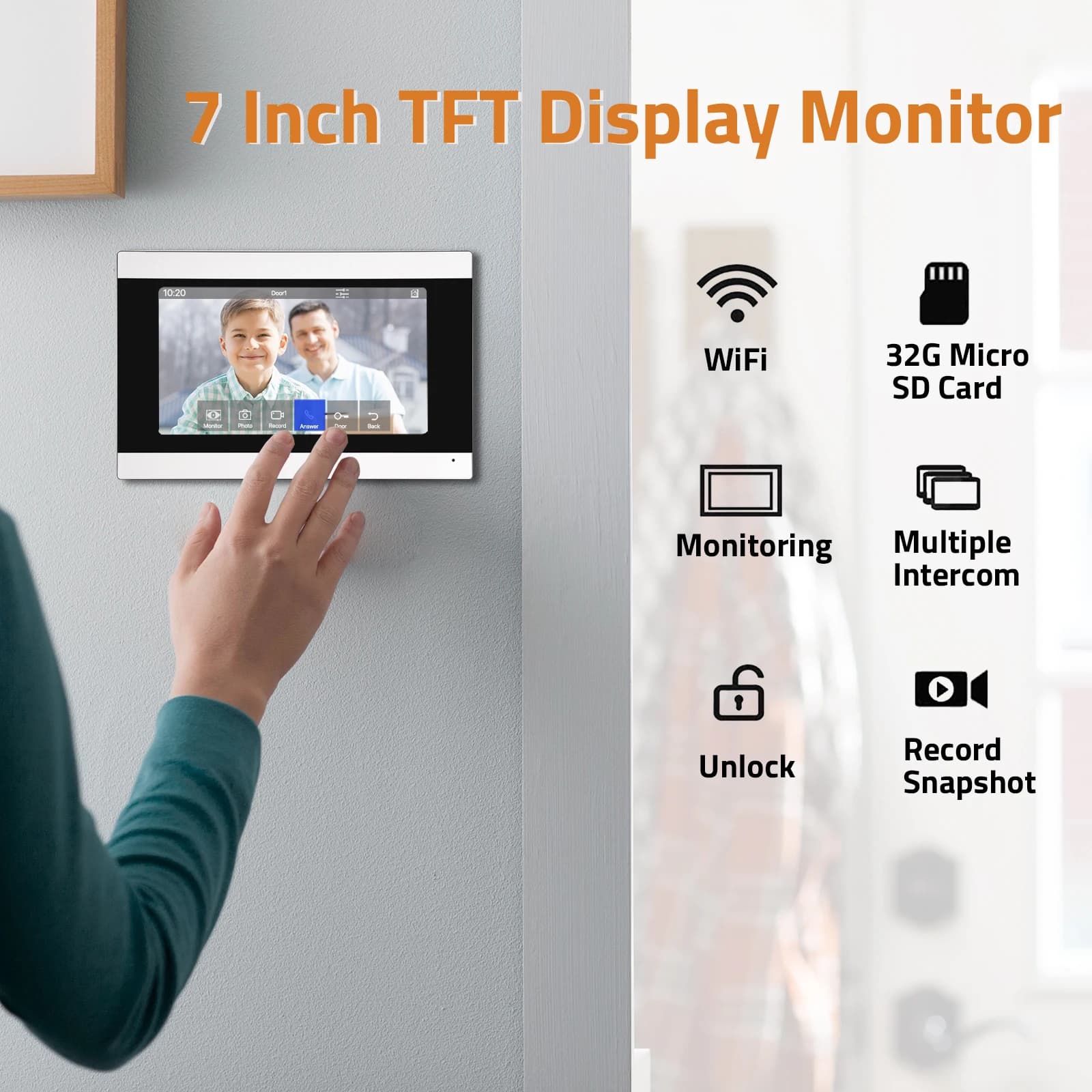 Système d'interphone vidéo WiFi sans fil
