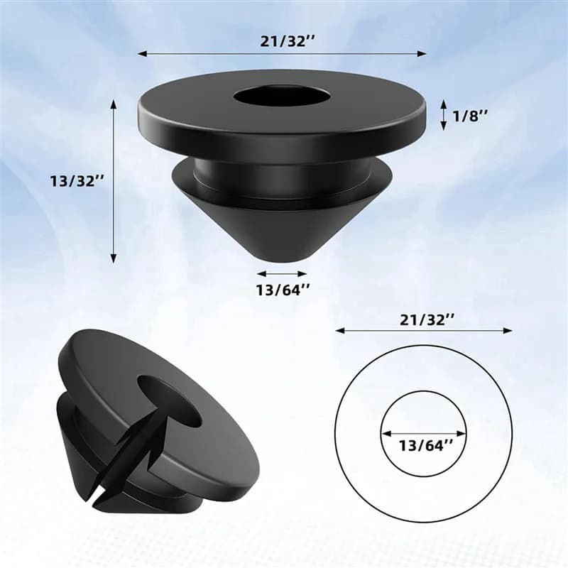 Oeillets en caoutchouc pour garde-corps de câble A02F-200PCS