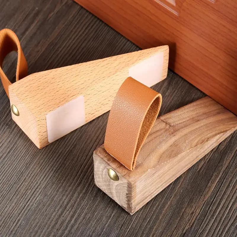 1 pièce Butée de porte en bois massif