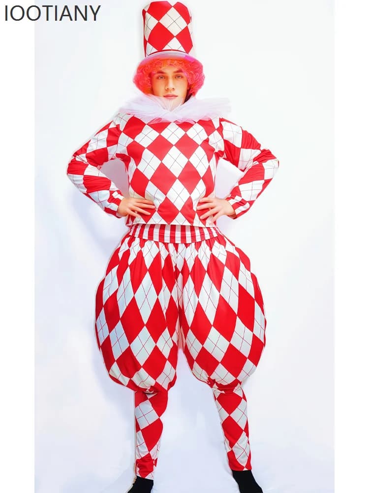 Costume de Clown d'halloween pour adultes, Costume de carnaval, déguisement de parc d'attractions, Costume de jeu de rôle amusant, Costume de spectacle