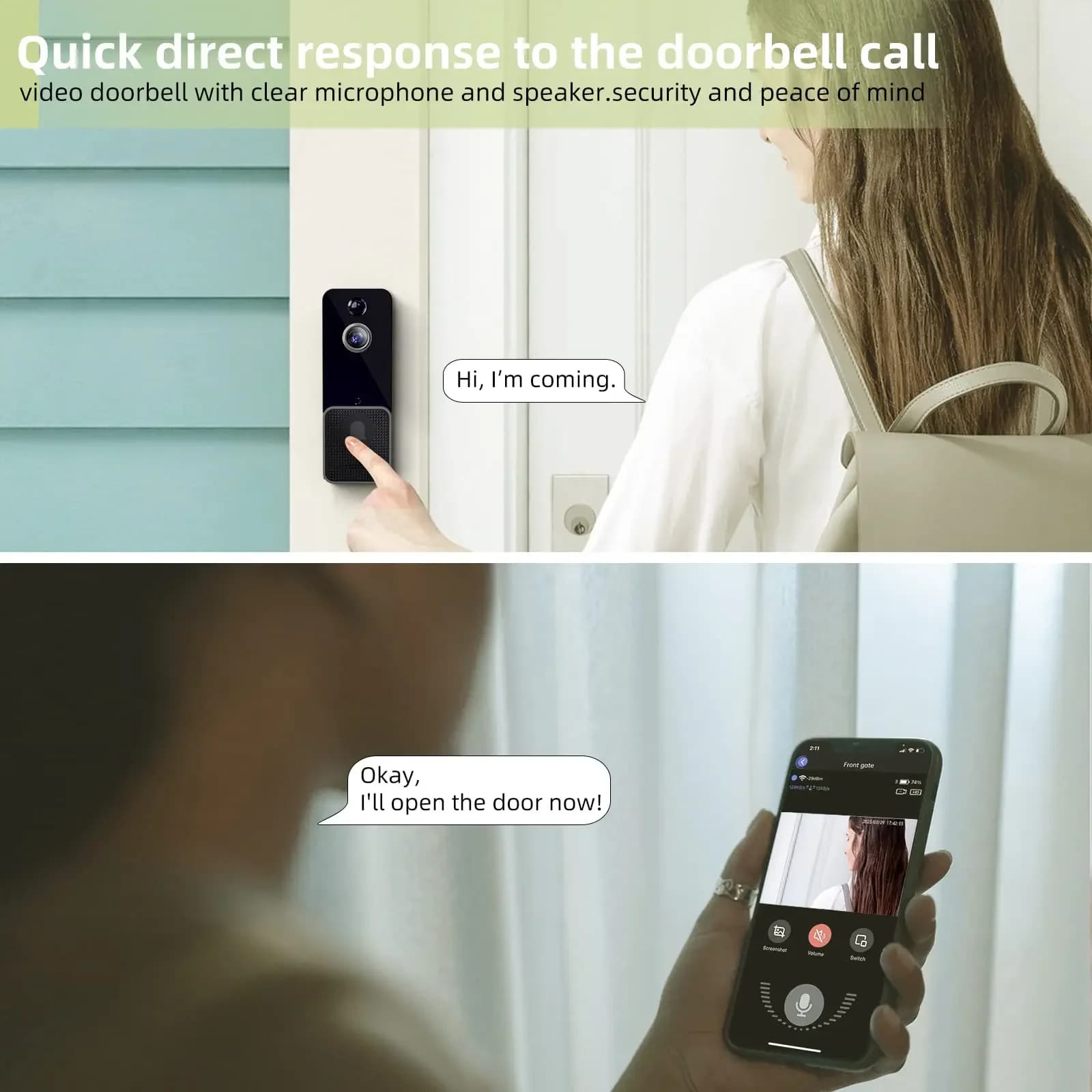 Caméra de sonnette vidéo sans fil WiFi