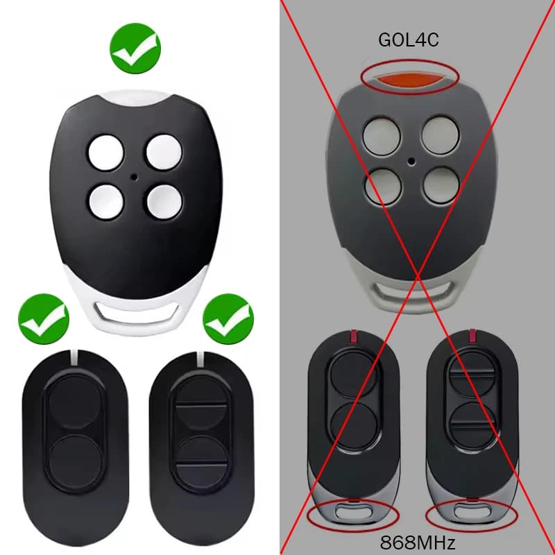 DITEC GOL4 BIXLS2 BIXLP2 BIXLG4 Entrematic ZEN2 ZEN4 ZEN2W ZEN4W télécommande de porte de Garage 433.92MHz transmetteur à Code roulant