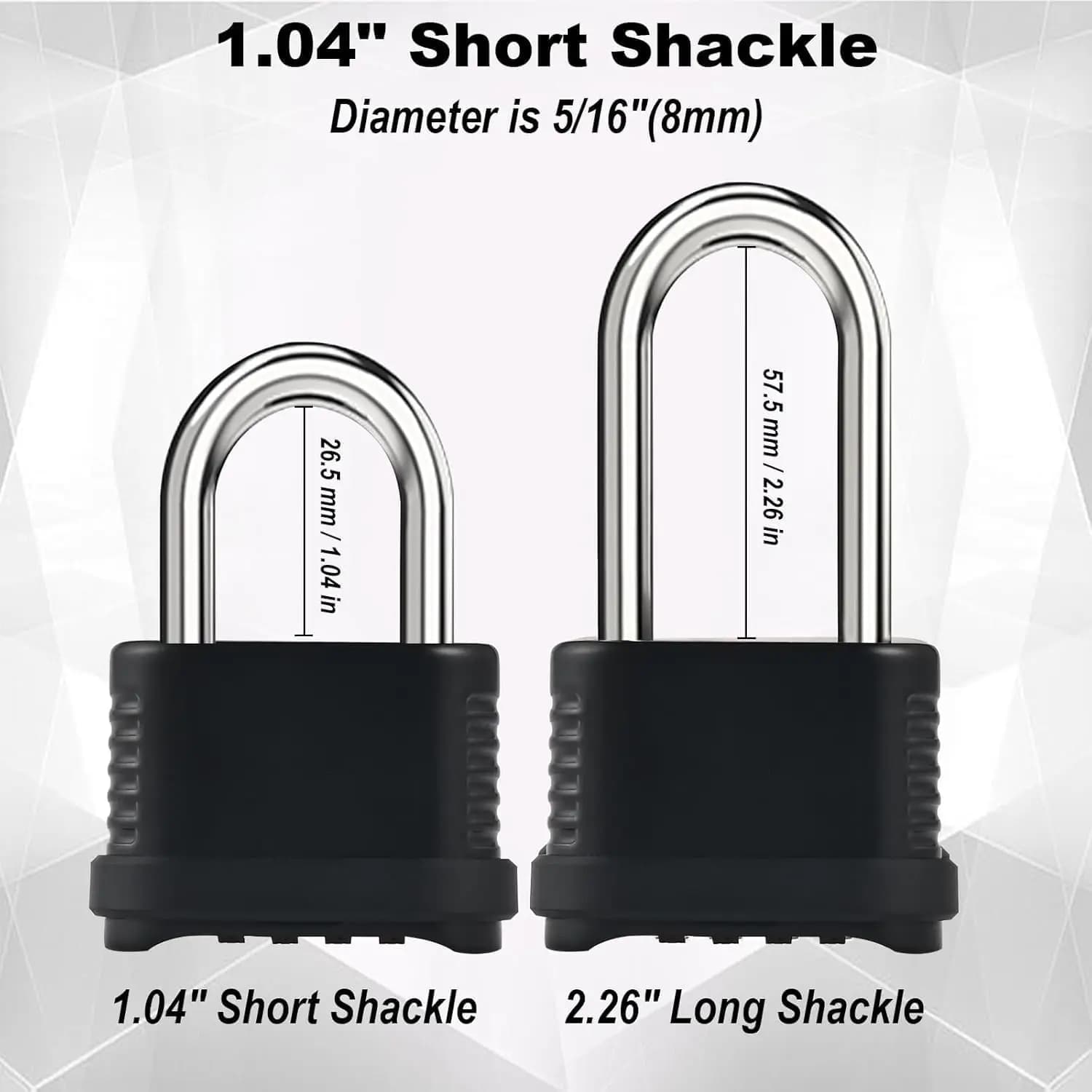 Cadenas à combinaison robuste à 4 chiffres