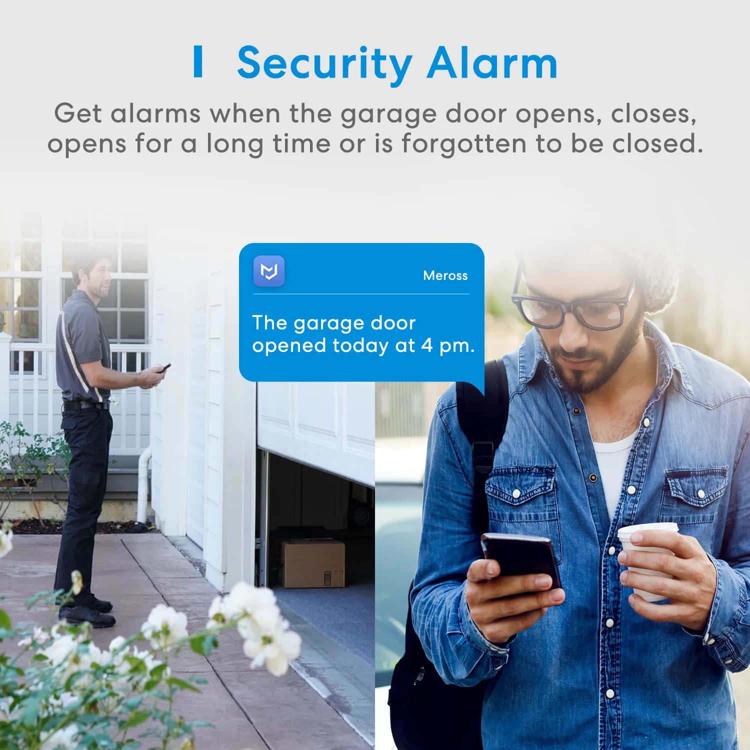 Ouvre-porte de garage intelligent automatique WiFi Meross MSG100
