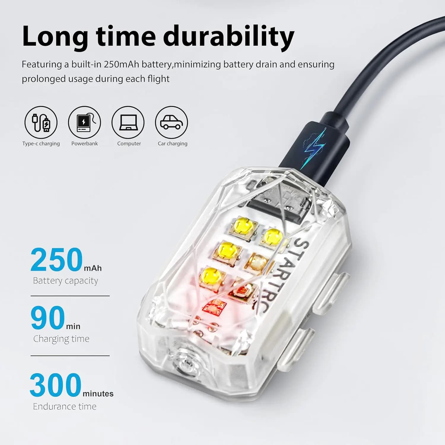 Lumière stroboscopique LED universelle 2 en 1