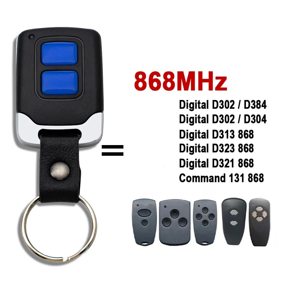 Télécommande de porte de garage numérique Pilot 868 (modèles 382