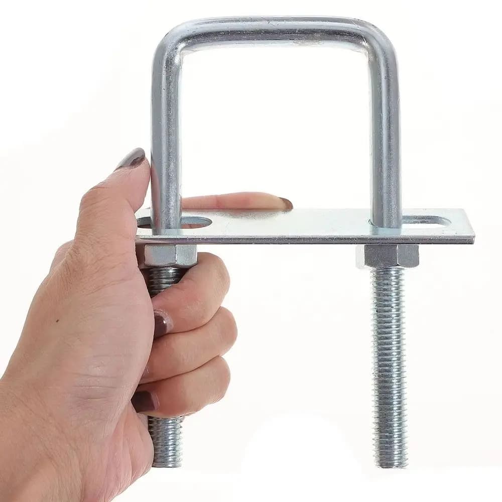 Pince à Tube carré M8 en acier au carbone Q235 galvanisé Durable