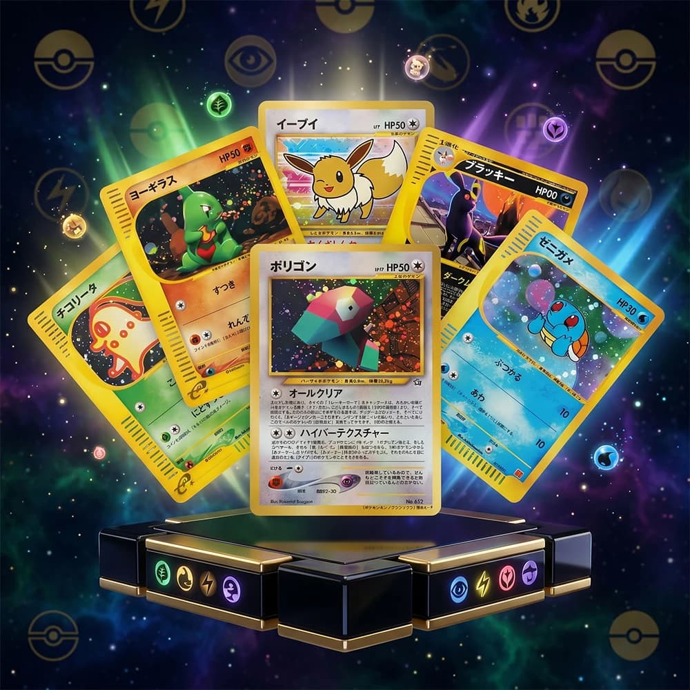 Carte de collection Porygon n°137, promotion Fan Club, carte Proxy DIY japonaise, Anime PTCG, 2000 Vintage Holo RS28 Holo Flash Card