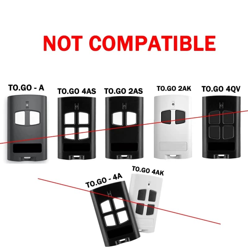 Télécommande de portail électrique BENINCA TO.GO VA 2VA 4VA compatible