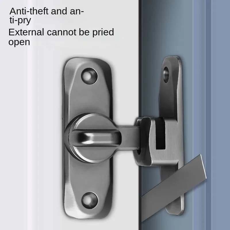 Serrure de porte à bascule à 90/180 degrés
