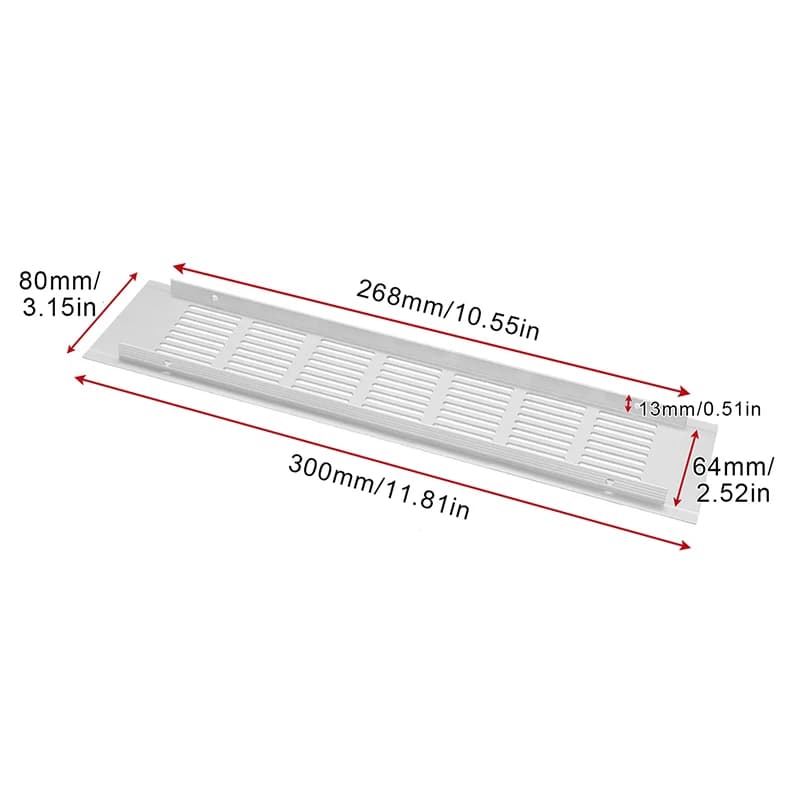 Grille de ventilation en alliage d'aluminium
