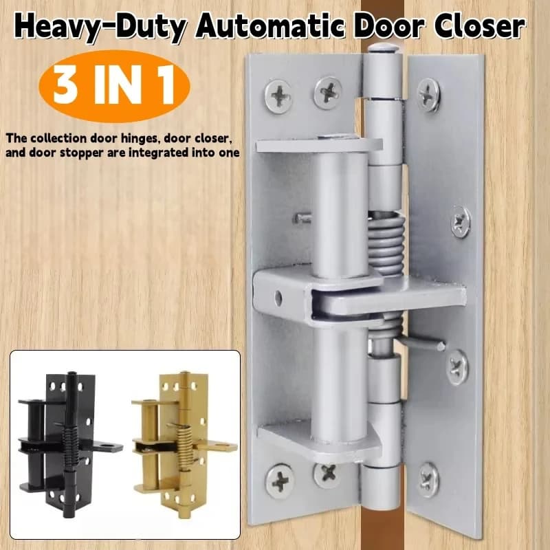 Nouveau ferme-porte automatique robuste 3 en 1